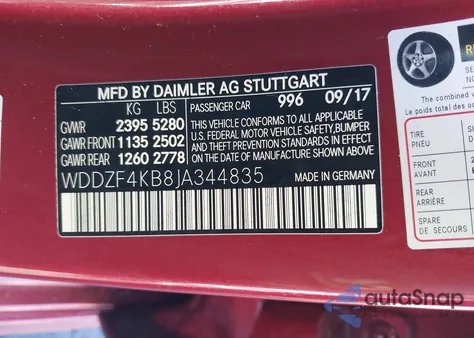 2018 Mercedes-Benz E 300 4Matic from USA, damaged, VIN WDDZF4KB8JA344835